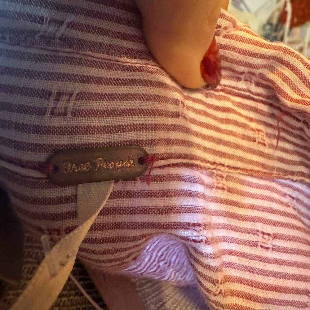 Free People Pink Striped Top - Picture 4 of 4